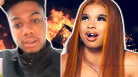 😳chrisean Rock Snap And Set Blueface House On Fire Youtube