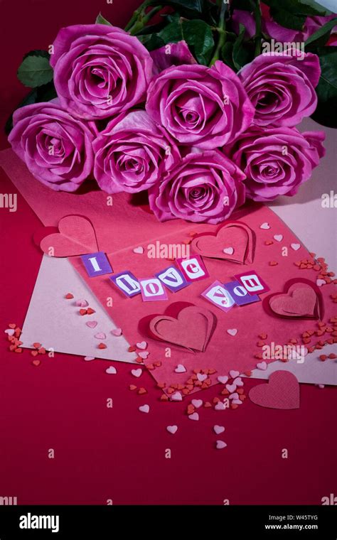 Letters And Roses Stock Photo Alamy