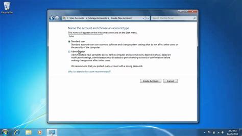 How To Add New Users In Windows 7 Youtube