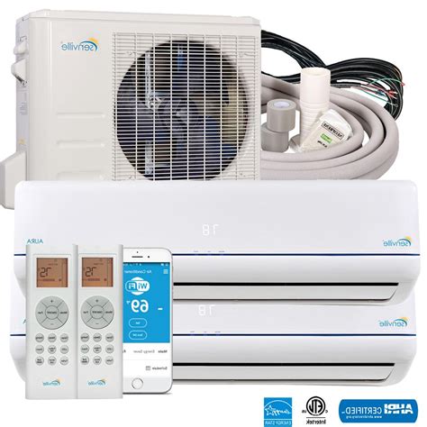 The features of the halcyon series are included in the above list of best single zone models, though this unit is capable of heating and air. Senville 18000 BTU Mini Split Air Conditioner Dual