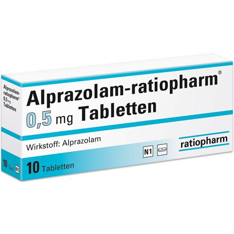 Alprazolam Ratiopharm 05 Mg Tabletten Ratiopharm Gmbh