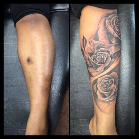 Leg Scar Cover Up Tattoos