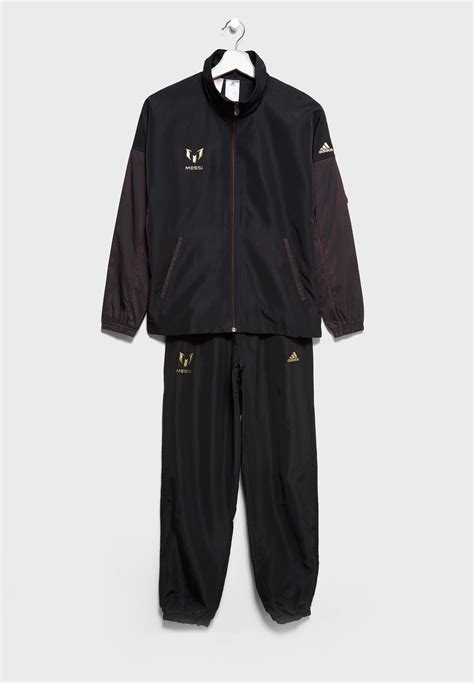 Buy Adidas Black Youth Messi Tracksuit For Kids In Mena Worldwide