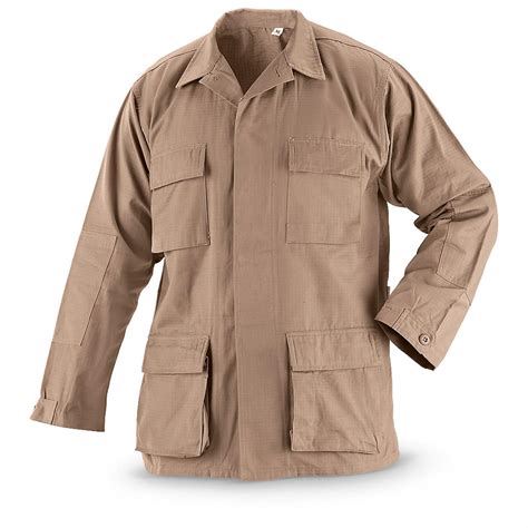 Military Surplus Style Ripstop Bdu Shirt Coyote 211012 Uniform