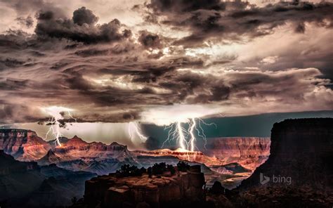 Lightning Storm Over Grand Canyon National Park Arizona