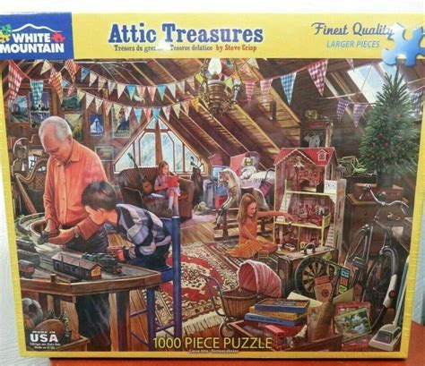White Mountain Attic Treasures Steve Crisp 1000 Piece Jigsaw Puzzle