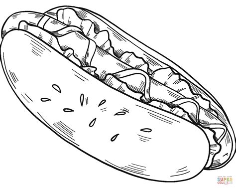 Cartoon Hot Dog Coloring Pages Free Printable Colorin