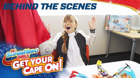 Get Your Cape On Fun On Set With Super Fan Quinn Dc Super Hero Girls