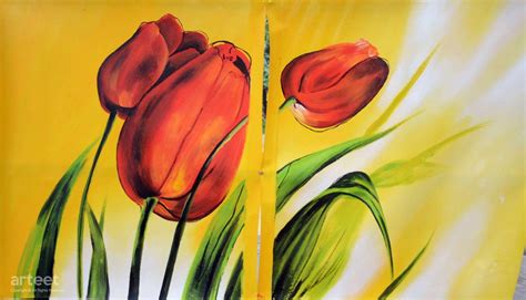 Tulip Mania 2 Canvases Combined Art Paintings For Sale Online Gallery