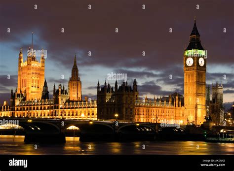 Big Ben Westminster Houses Of Parliament Night London England Uk Night