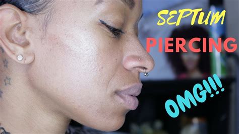 Septum Piercing Pain Experience Aftercare Youtube