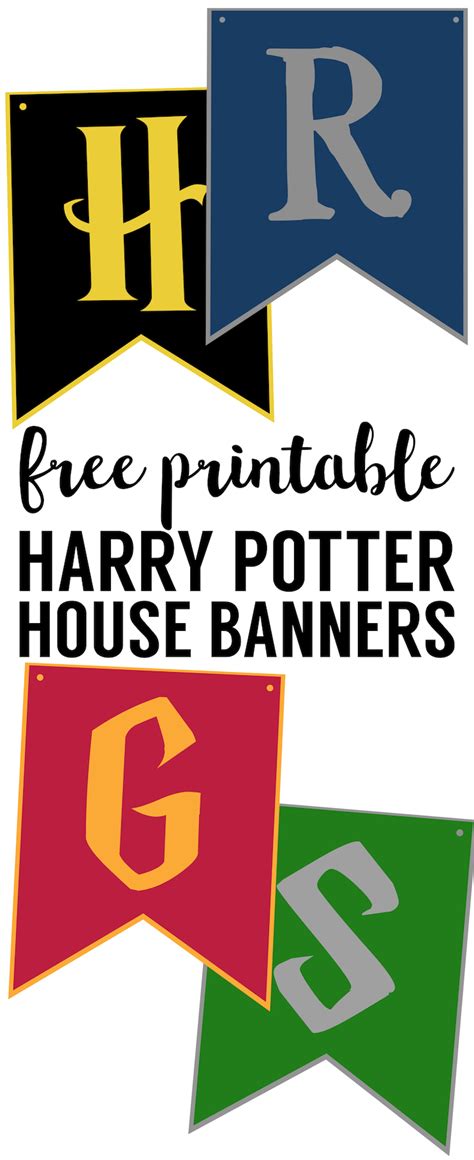 Harry Potter House Banners Printable Printable Templates