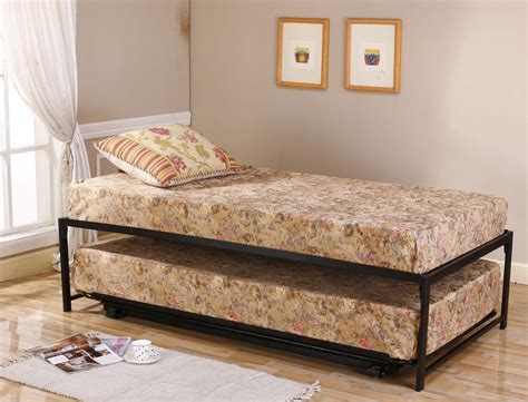 Twin Bed With Pull Outslide Out Trundle Bed Underneath Best Beds