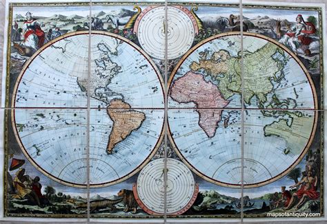 Untitled Early Antique World Map Reproduction Early World Maps