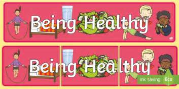 Free 👉 Being Healthy Display Banner Teacher Made
