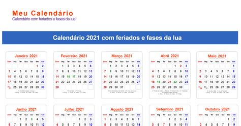 Calendário 2023 Com Feriados E Fase Da Lua
