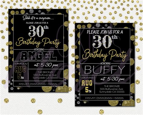 Written by admin may 13, 2018. Surprise 30th Birthday Invitations for Him or Her - Mens ...