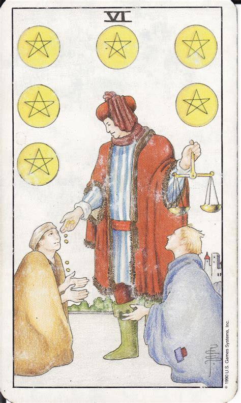 We would like to show you a description here but the site won't allow us. TAROT - The Royal Road: 6 SIX OF PENTACLES VI