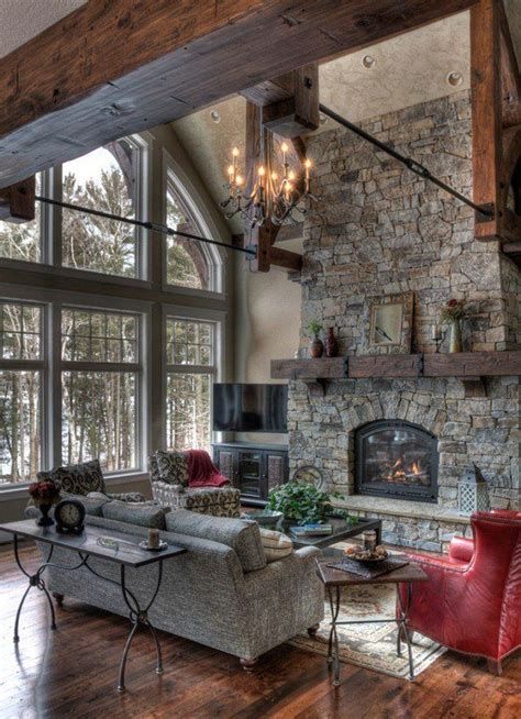 40 Stunning Rustic Fireplace Design Ideas Match With Farmhouse Style
