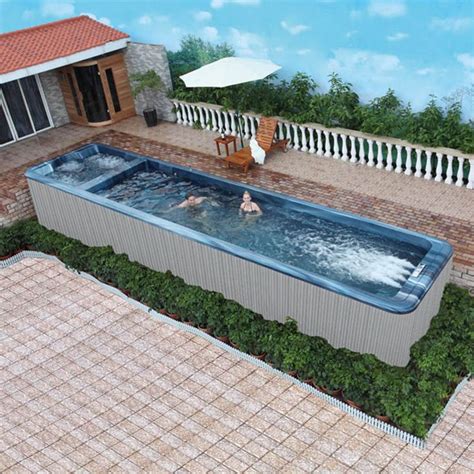 Above Ground Endless Pooljacuzzi Luxury Swim Spa Hot Tub Combo Hot