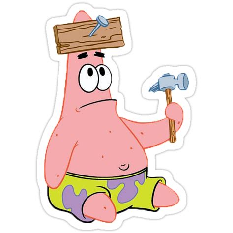 Patrick Star Stickers By Thecaminater Redbubble