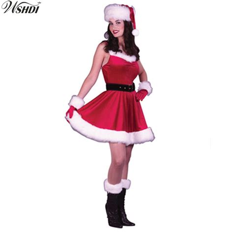 Hot Sale 4pcs Set Sexy Women Santa Claus Christmas Costume Party Girls
