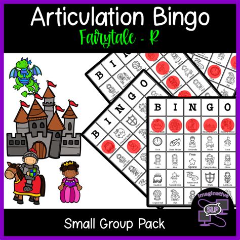 Articulation Bingo Fairytale R Small Group Pack Made By Teachers
