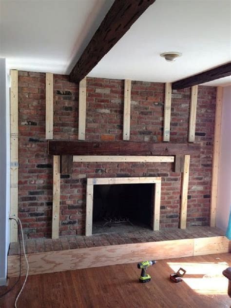 Cover Brick Fireplace With Drywall
