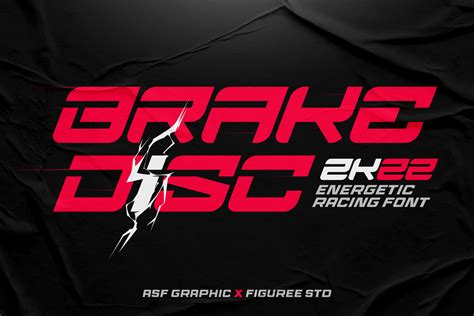 Brake Disc Font By Figuree Studio · Creative Fabrica