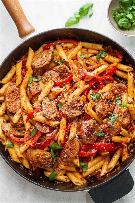 It is one of our go to meals to fix on those crazy. Sausage Pasta Skillet Recipe | Easy skillet meals, Pasta ...