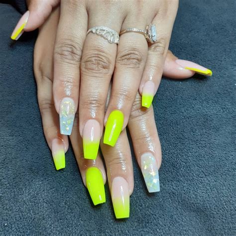Updated 55 Sunny Yellow Acrylic Nail Designs