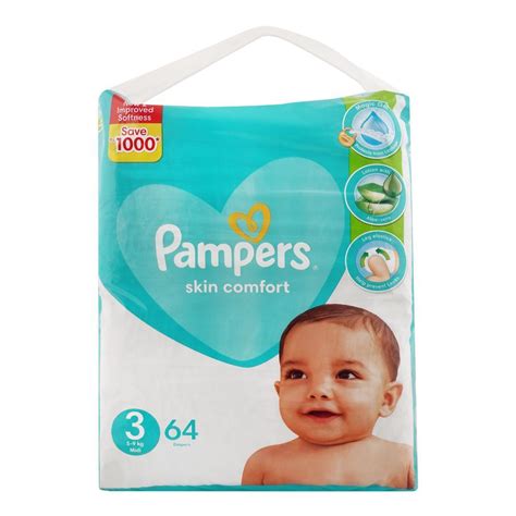 Order Pampers Skin Comfort Diapers No3 Midi 5 9 Kg 64 Pack Online
