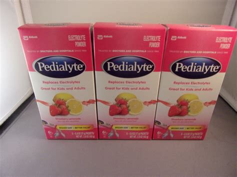 Pedialyte Strawberry Lemonade Powder Packs 17g 6 Counts For Sale