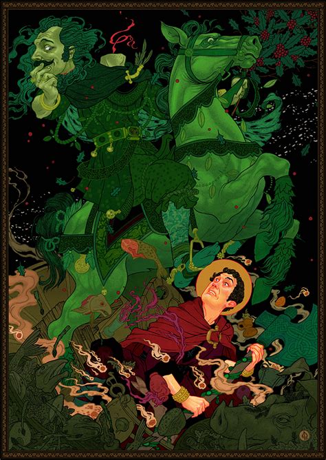 Well done, my brave knight. Sir Gawain & The Green Knight - Illustration West 58