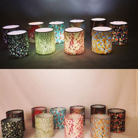 A Selection Of Little Led Tea Light Lanterns Made With Hand The