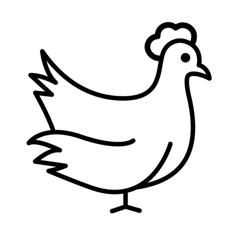 Chicken Line Illustration Illustrations Creative Market
