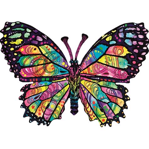 Stained Glass Butterfly Shaped Jigsaw Puzzle 1000 Pieces Puzzle