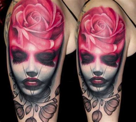 Rose Face Tattoo By Dave Paulo Post 14398 Tattoos Face Tattoo