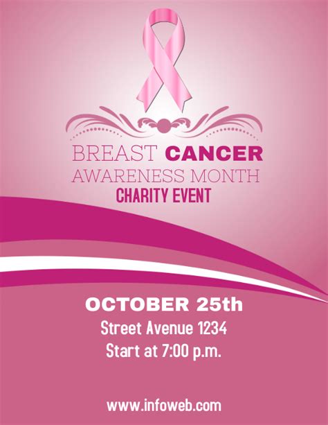 Breast Cancer Awareness Event Flyer Template Postermywall