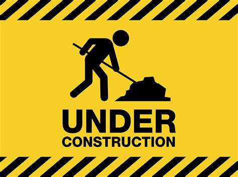 Under Construction Warning Sign 1218694 Vector Art At Vecteezy