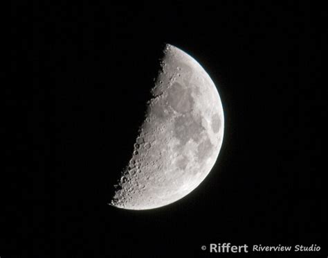 Riffert Riverview Studio Moon Shots Waxing Quarter Moon