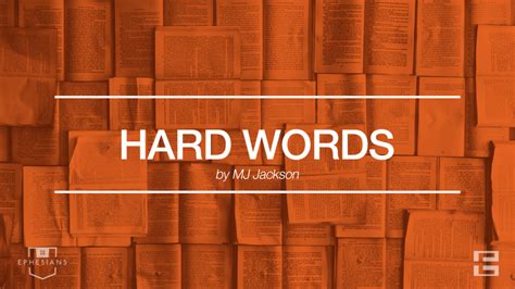 Hard Words Blog Exodus Belmont