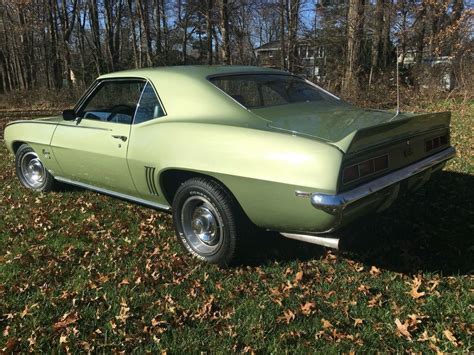 Beautiful 1969 Frost Green 396 Four Speed Big Block Camaro Ss For Sale