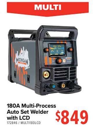 Michigan 180a Multi Process Auto Set Welder With Lcd Offer At Total