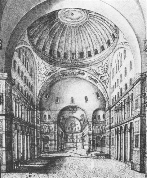 Ottoman Hagia Sophia Historic Drawings Grelot 1680 Loos 1710