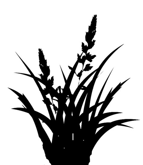 Vector image of marsh grass in the water. Telecanter's Receding Rules: Silhouettes - LXI