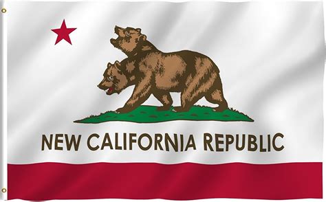 New California Republic Flag Banner 3 X 5 Ft With Brass Grommets