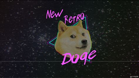 Doge Retro Style New Retro Wave Animals Dog Shiba Inu