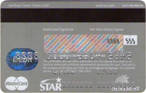 With this suntrust bank debit card, you can make purchases wherever you go. Bank Card: MasterCard Debit "SunTrust" (SunTrust, United States of America) Col:US-MC-0016