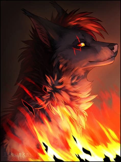 Arise From The Ashes By Freeska On Deviantart Anime Wolf Drawing Anime Wolf Demon Wolf